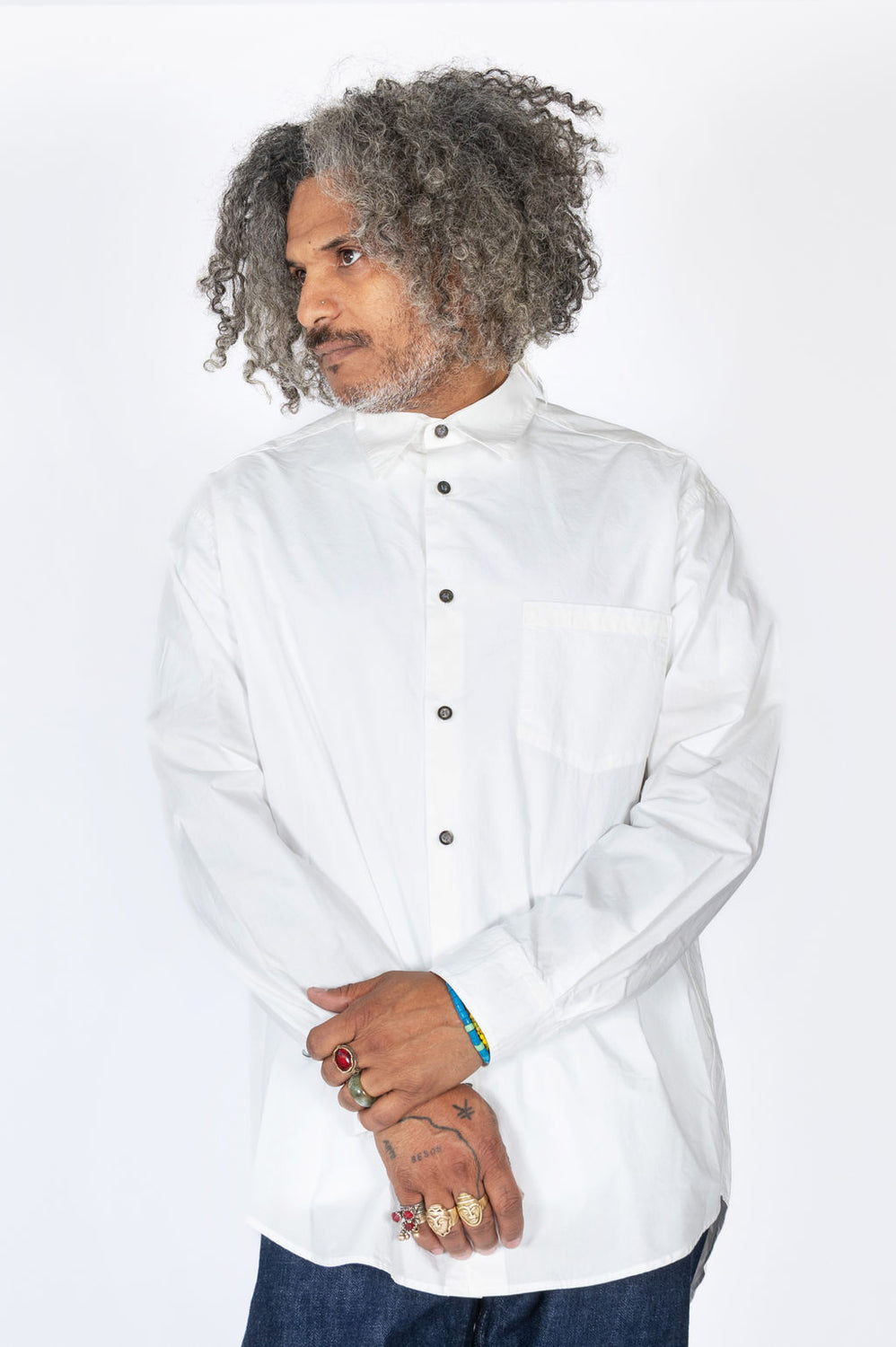 Organic Cotton White Long Sleeve Shirt
