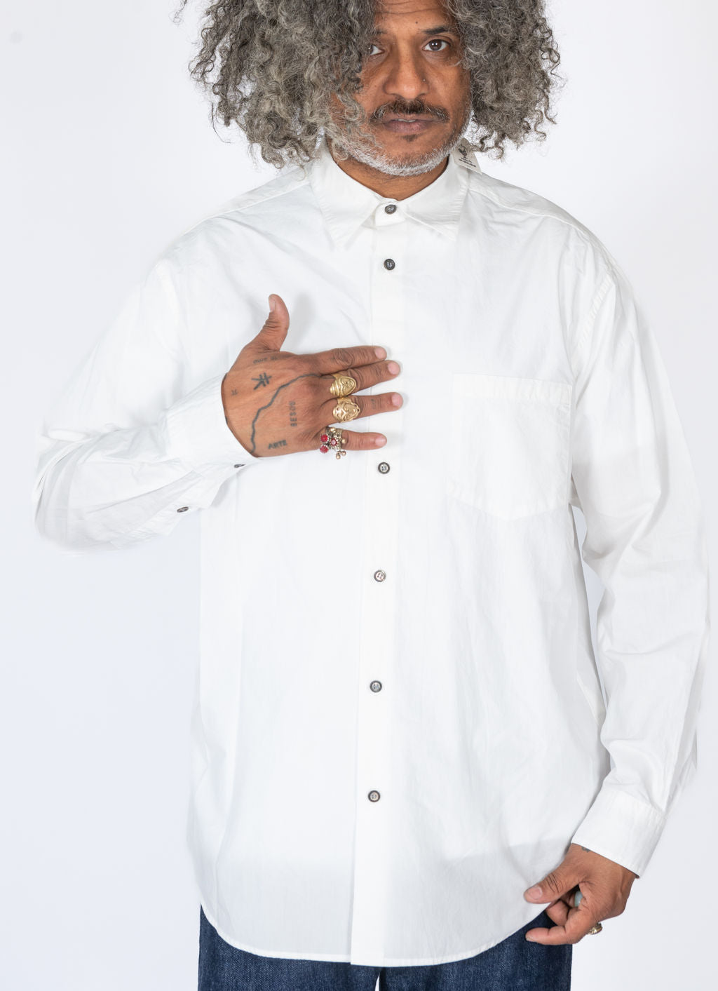 Organic Cotton White Long Sleeve Shirt