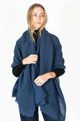 Linen Shawl Indigo