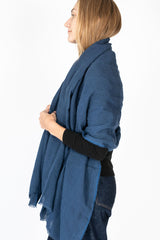 Linen Shawl Indigo