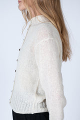 Peru Knit Cardigan White