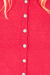 Peru Knit Cardigan Red