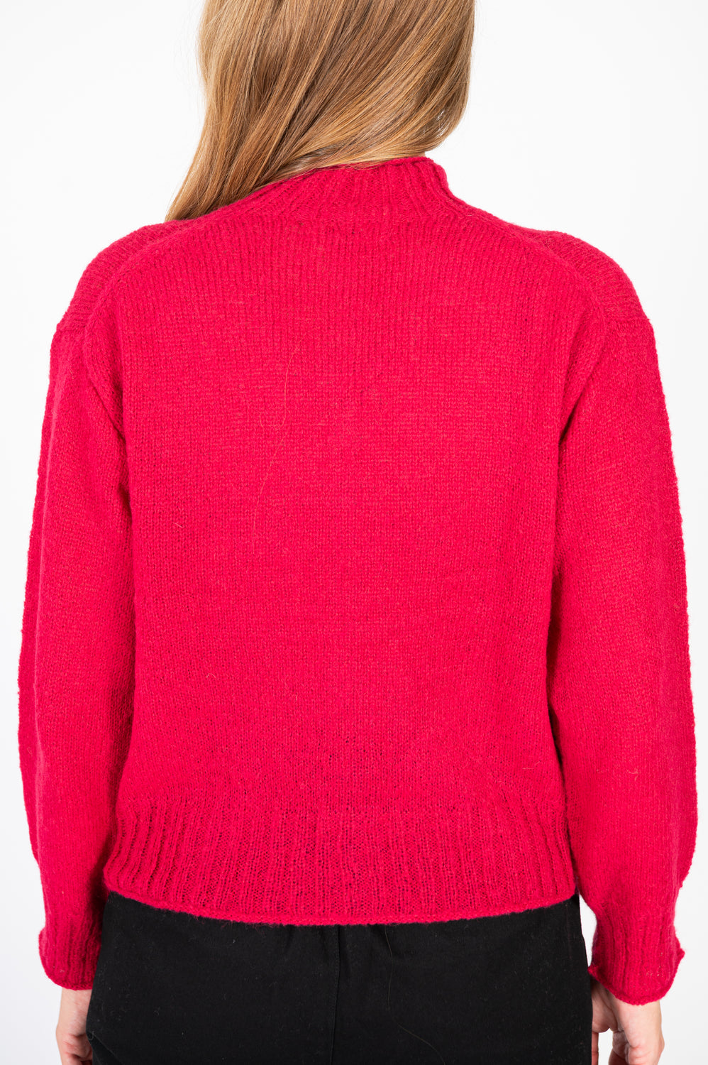 Peru Knit Cardigan Red