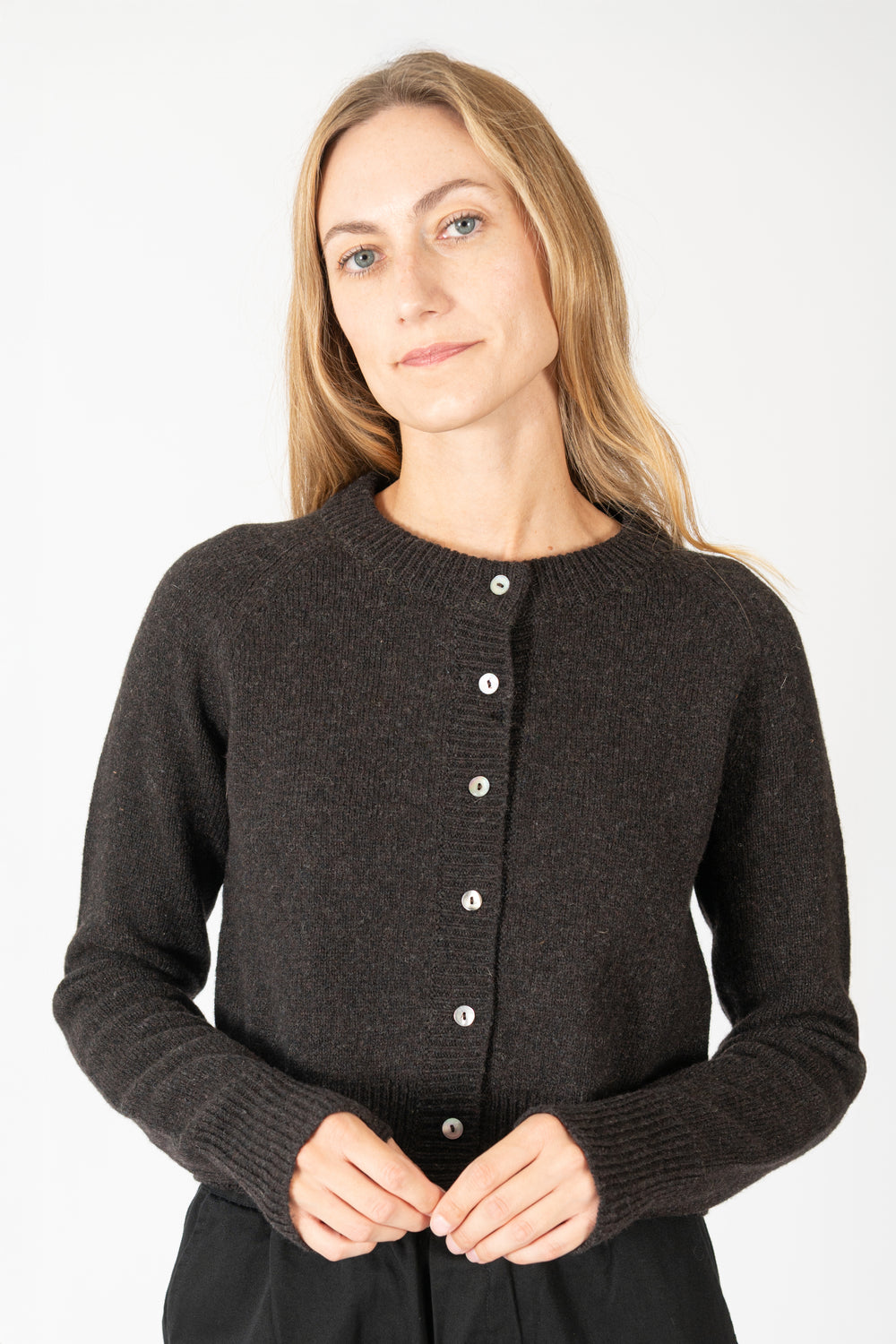 Raglan Cardigan Dark Brown