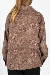 Sheeting COOKIE Bandana WRANGLE Collar Board Shirt