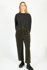 7W Corduroy High Waisted NIME Pants Gray
