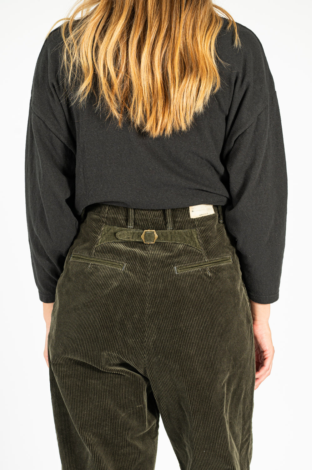 7W Corduroy High Waisted NIME Pants Gray