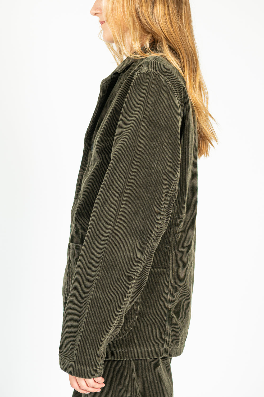 7W Corduroy Hospital Jacket Gray