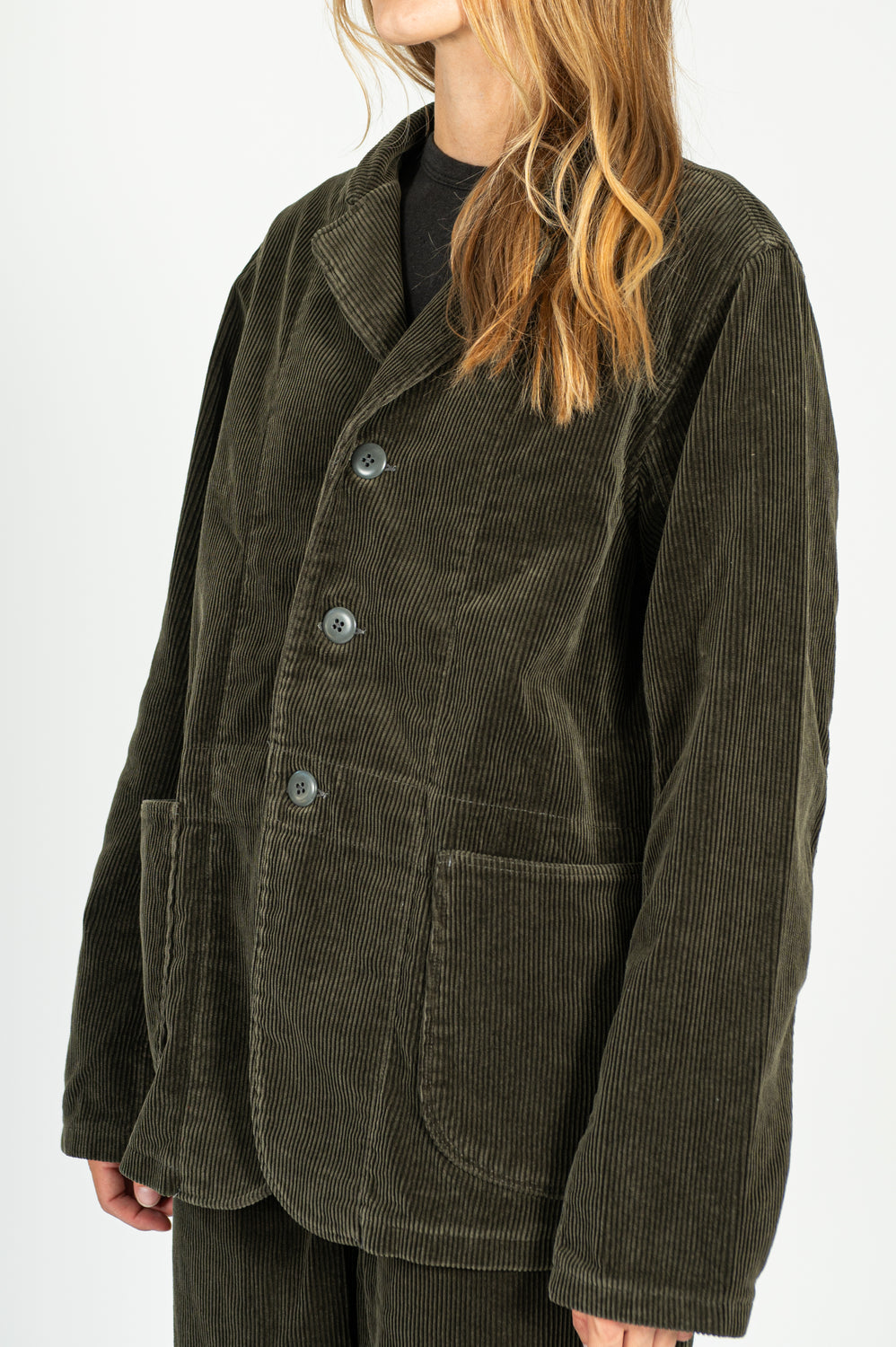 7W Corduroy Hospital Jacket Gray