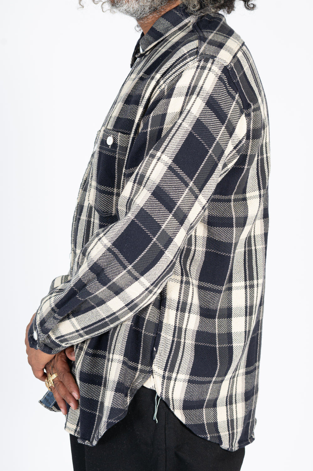 St. Louis Cotton Flannel Plaid Shirt Gray