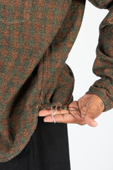 St. Louis Cotton Flannel Plaid Shirt Orange Block