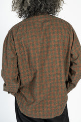 St. Louis Cotton Flannel Plaid Shirt Orange Block