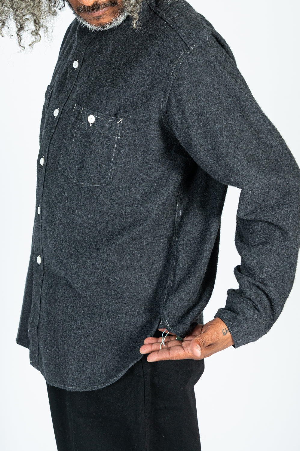 St. Louis-Band Heather Flannel Shirt Gray