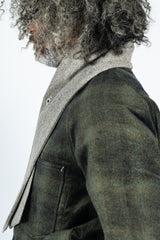 POS-TOLE S Button Wool Scarf Basket Tweed Ecru