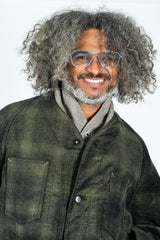 POS-TOLE S Button Wool Scarf Basket Tweed Ecru