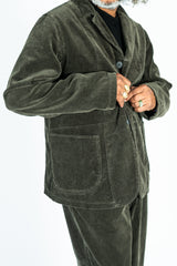 7W Corduroy Hospital Jacket Gray