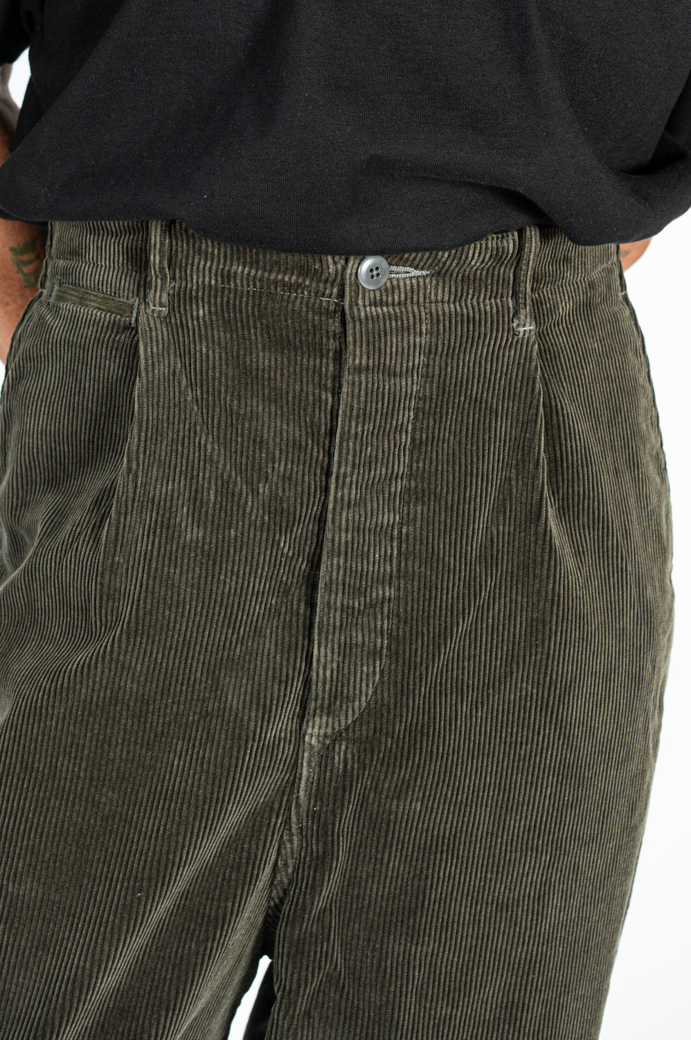 7W Corduroy High Waisted NIME Pants Gray