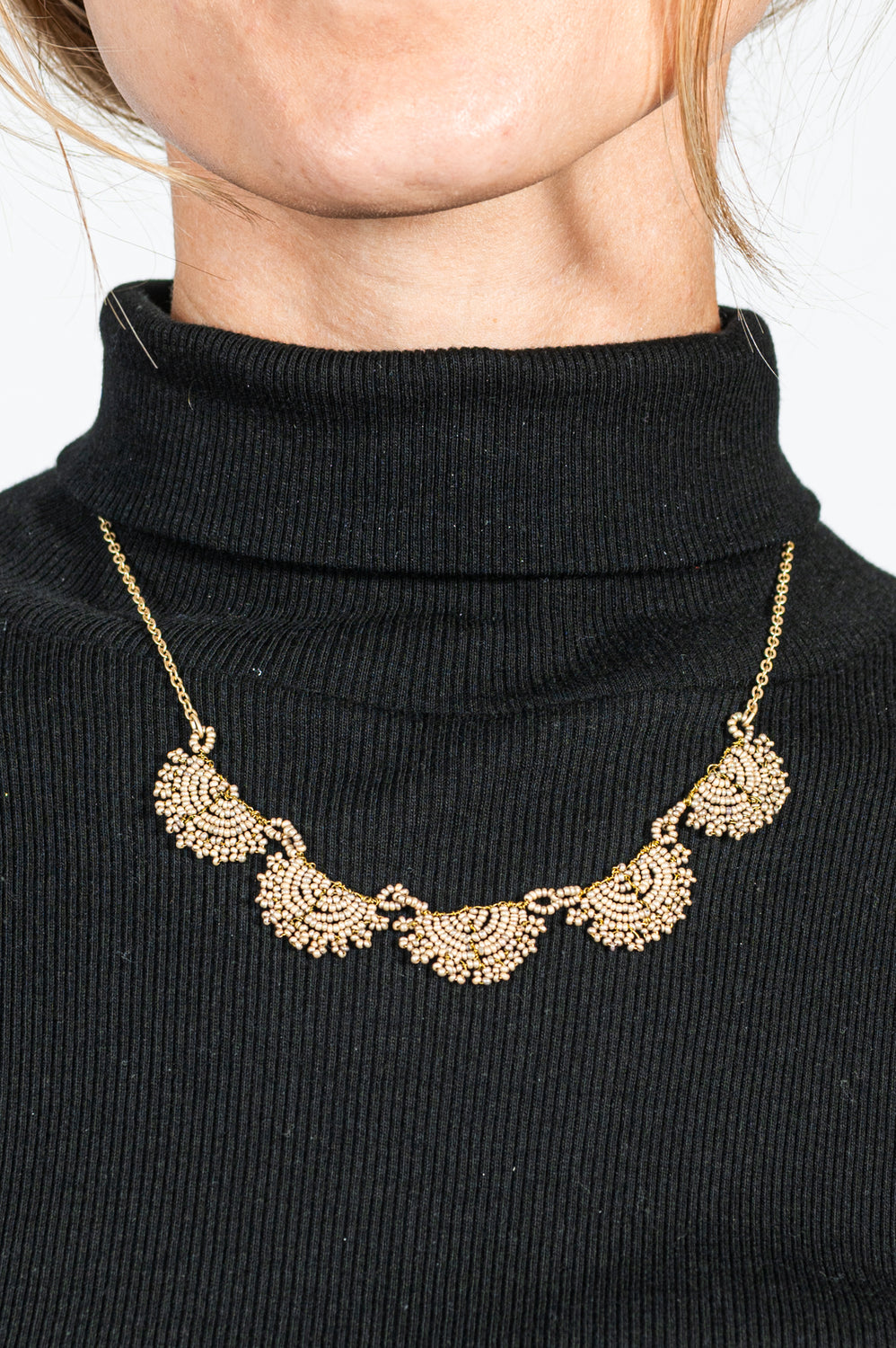 Ripple Lace Petit Necklace Gold