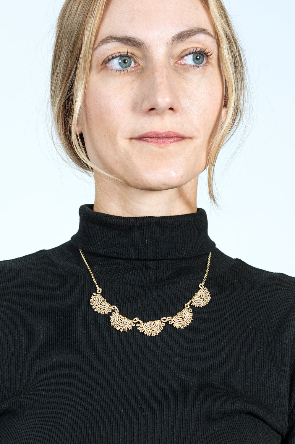 Ripple Lace Petit Necklace Gold