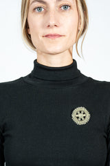 Kaleidoscope Brooch Light Greenish Gray