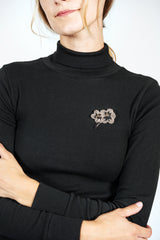 Double Flower Brooch