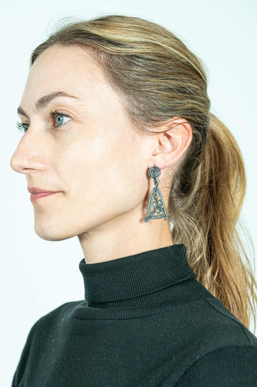 Fiocco Earrings Blue Gray