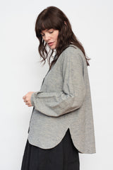 Cotton and Linen Nep Shirt Natural