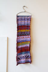 Cotton Knit Scarf Violet Blue