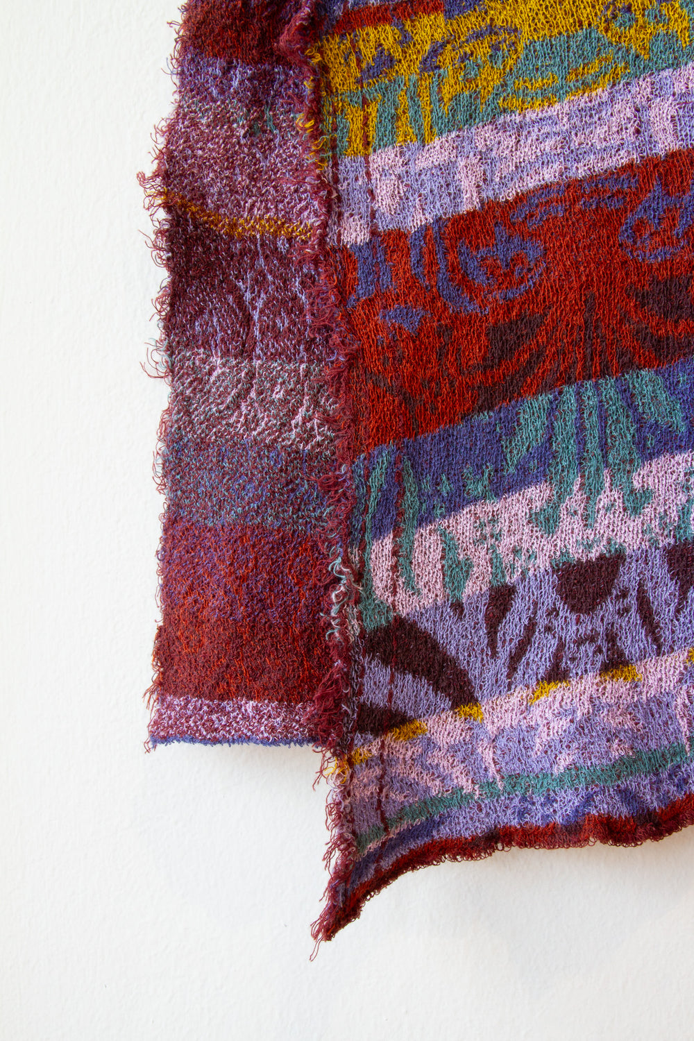 Cotton Knit Scarf Violet Blue