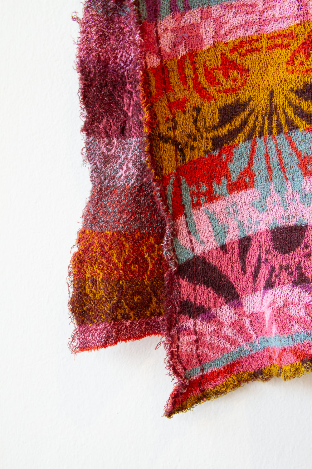 Cotton Knit Scarf Pink