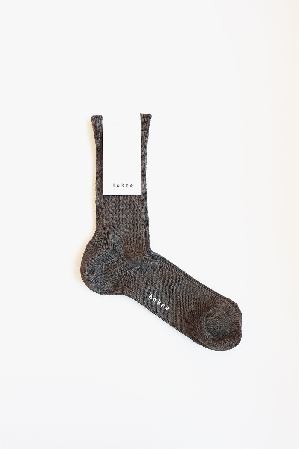 Linen Ribbed Socks Mocha Brown