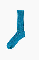 Hemp Cotton Ribbed Socks Seagulls Blue
