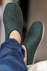 Forest Green Slippers