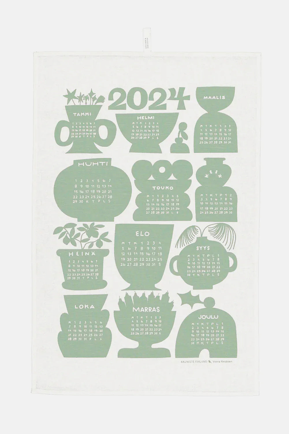2024 Calendar Tea Towel