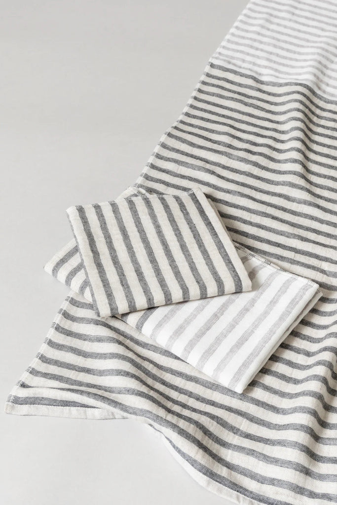 Linen Border Bath Towel