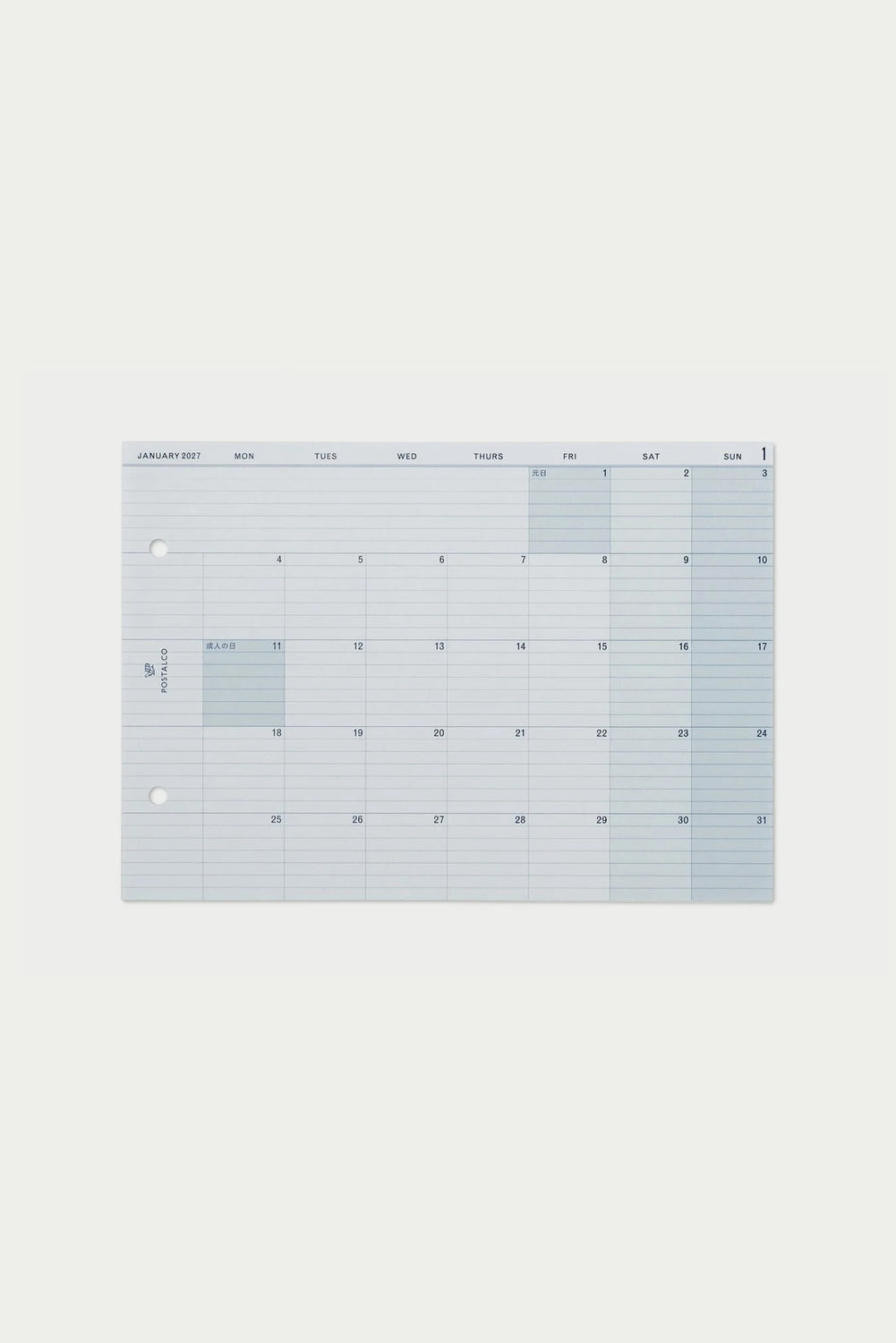 A5 Snap Calendar 2027