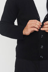 LEANDER Classic Cardigan Black