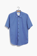 REIDAR Loose Fit Short Sleeve Shirt, Blue Bell