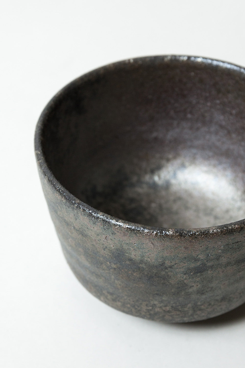 Youhen Ibushi Matcha Bowl, Dark Silver
