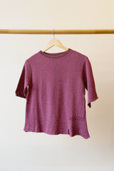 Cotton Knit Sweater, Purple