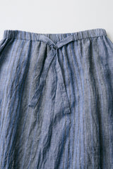 Blue Stripe Linen Skirt