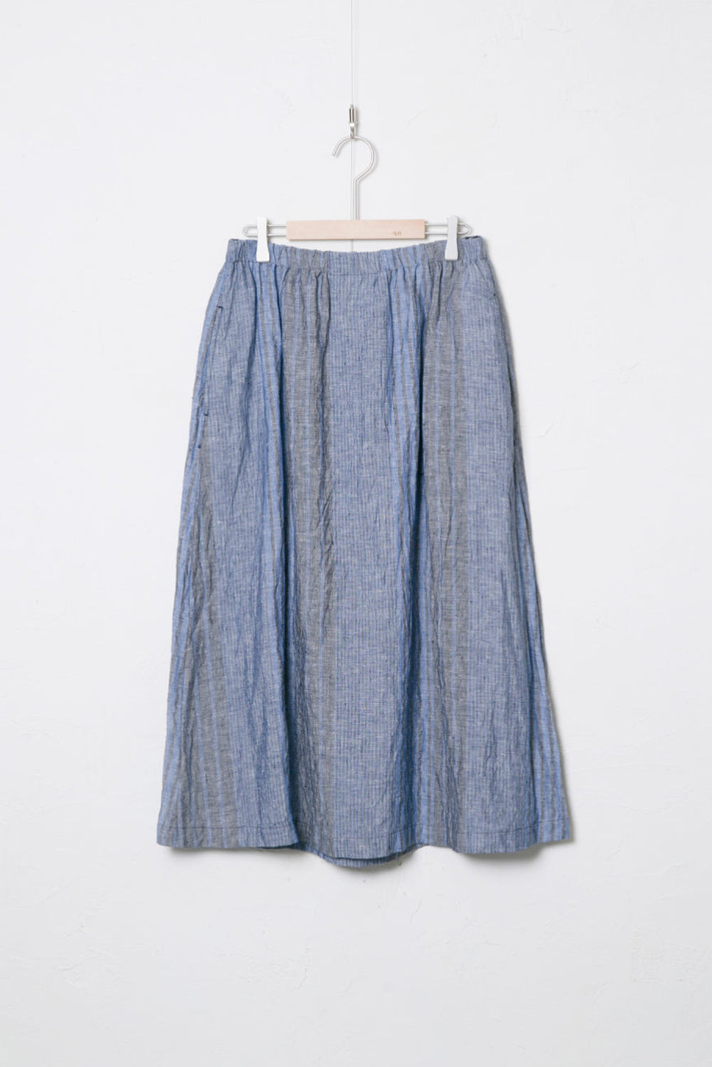 Blue Stripe Linen Skirt