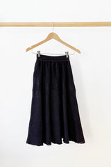 Knit Wool Skirt Black