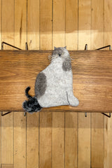 Felt Cat Pocket with Furry Tail