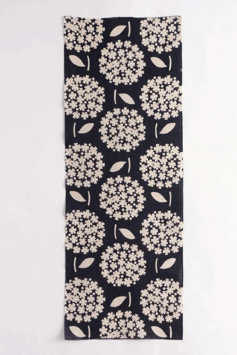 Flower Grey Tenugui Dark