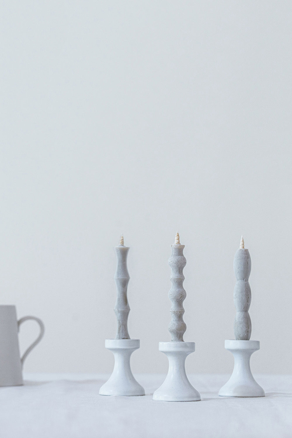 Stoneware Candle Stand-Fluid