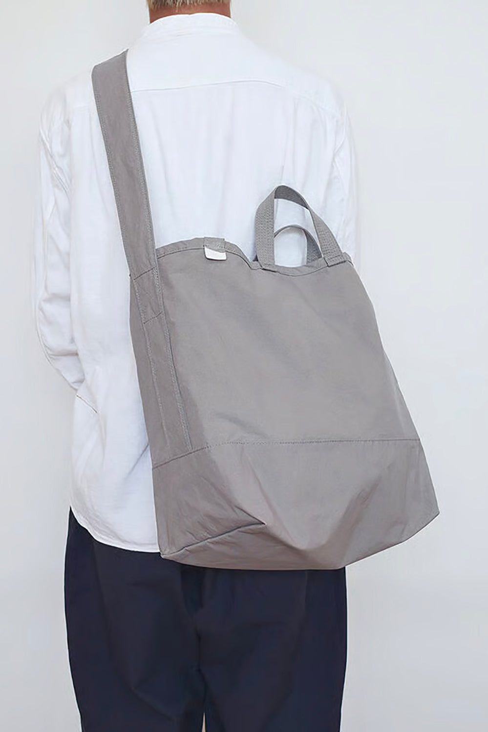 Side Pocket Tote Bag Gray