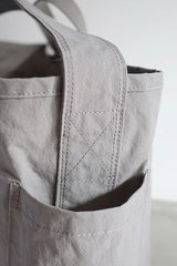 Side Pocket Tote Bag Gray