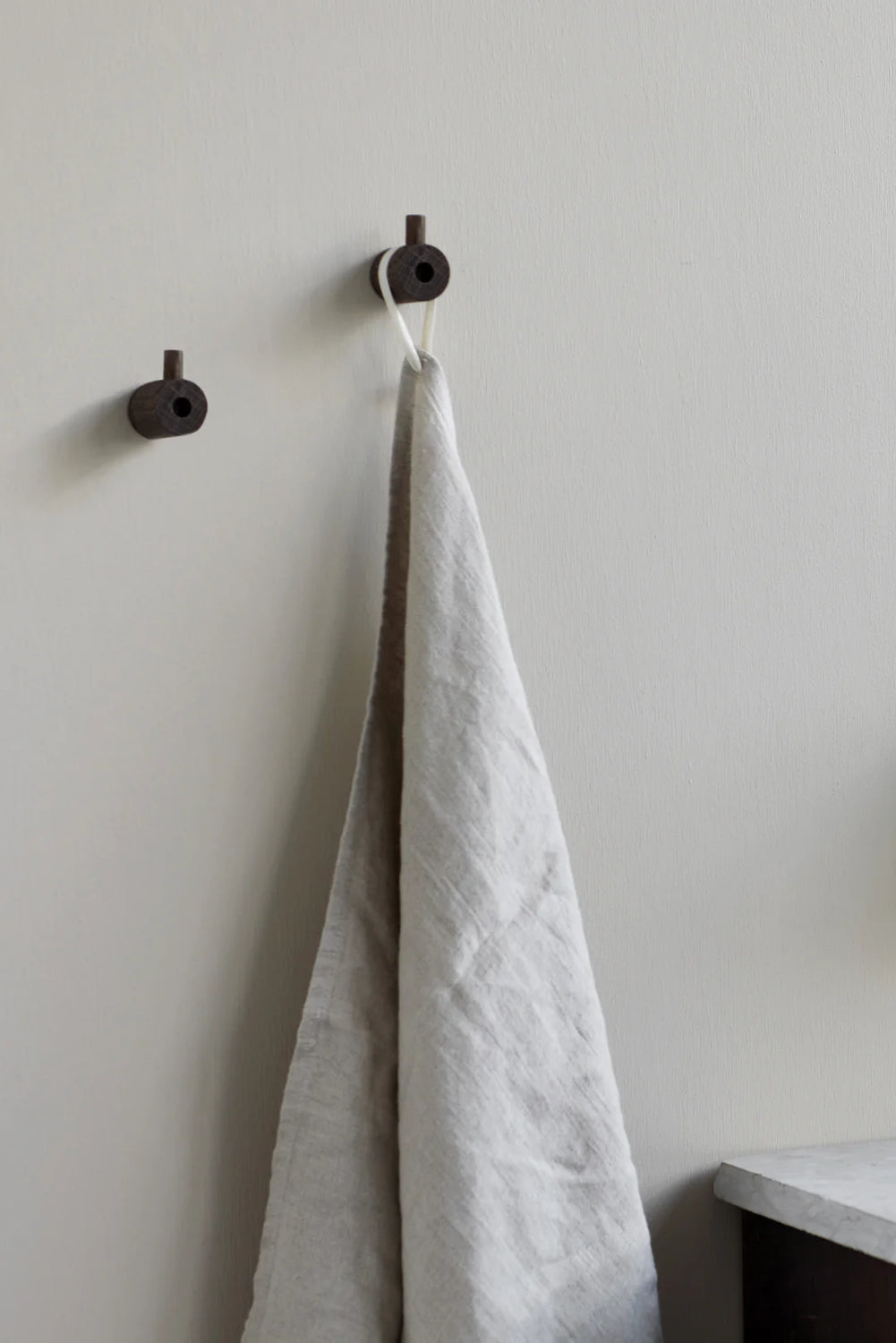 Wood Wall Hook, Smoked Oak