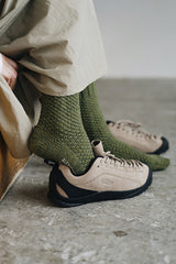 Wool and Cotton Boot Socks, Moss Green